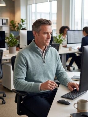 J Crew Men's Gray Half-Zip Sweater